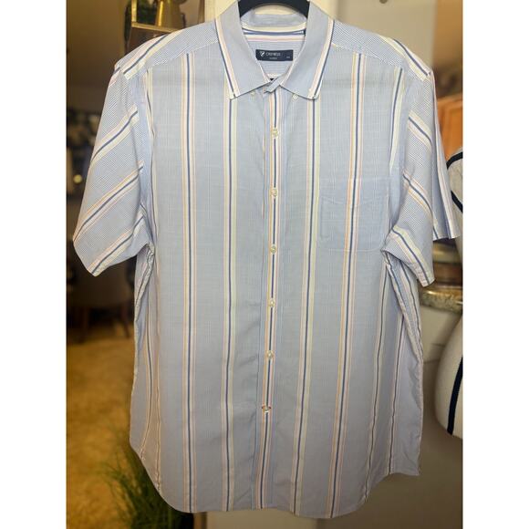 Daniel Cremieux Classics Button Blue Striped Shirt Mens Sz XL - Picture 2 of 5